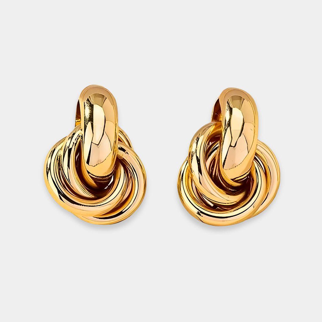 Elegant Twist Goud Vergulde Oorringen