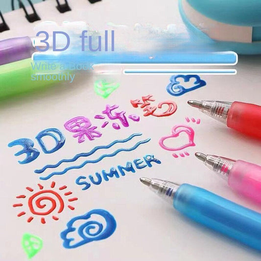 3D Cre8 | Set van 12 Kleurrijke 3D Gelpennen