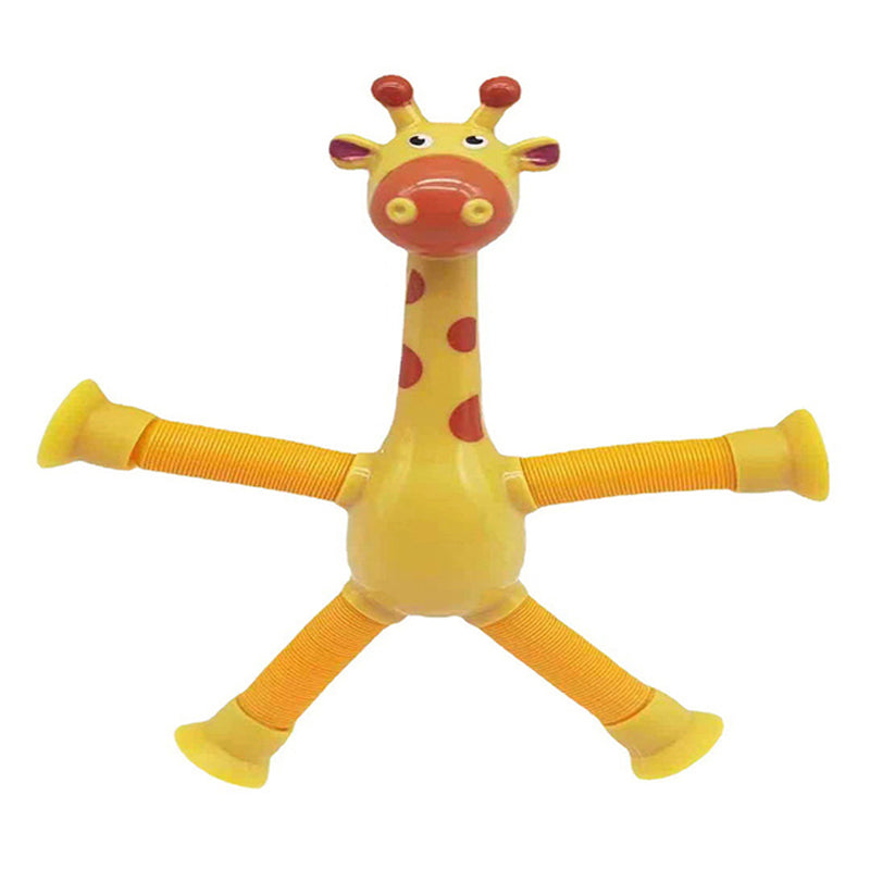 Flexibele Giraffe Speelgoed met Telescopische Zuignap - Perfect voor Kinderen!