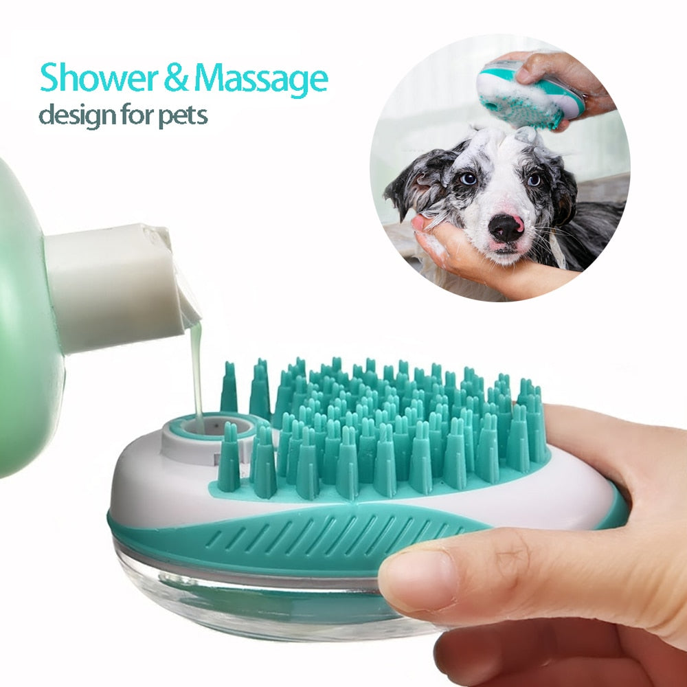 2-in-1 Dierenbadborstel en Massagkam | Ultieme SPA Borstel voor Honden en Katten