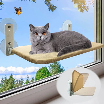 Cozy Window Lounger | Opvouwbare Kattenhangmat voor Vensterbank.