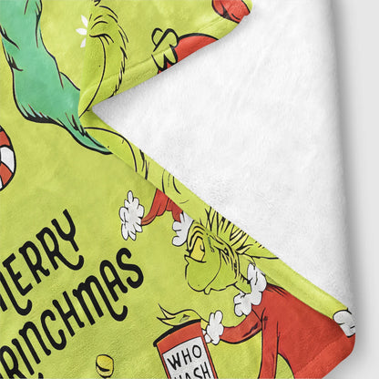 Grinch Kerstdeken | Warme Flanellen Deken voor een Feestelijke Winter