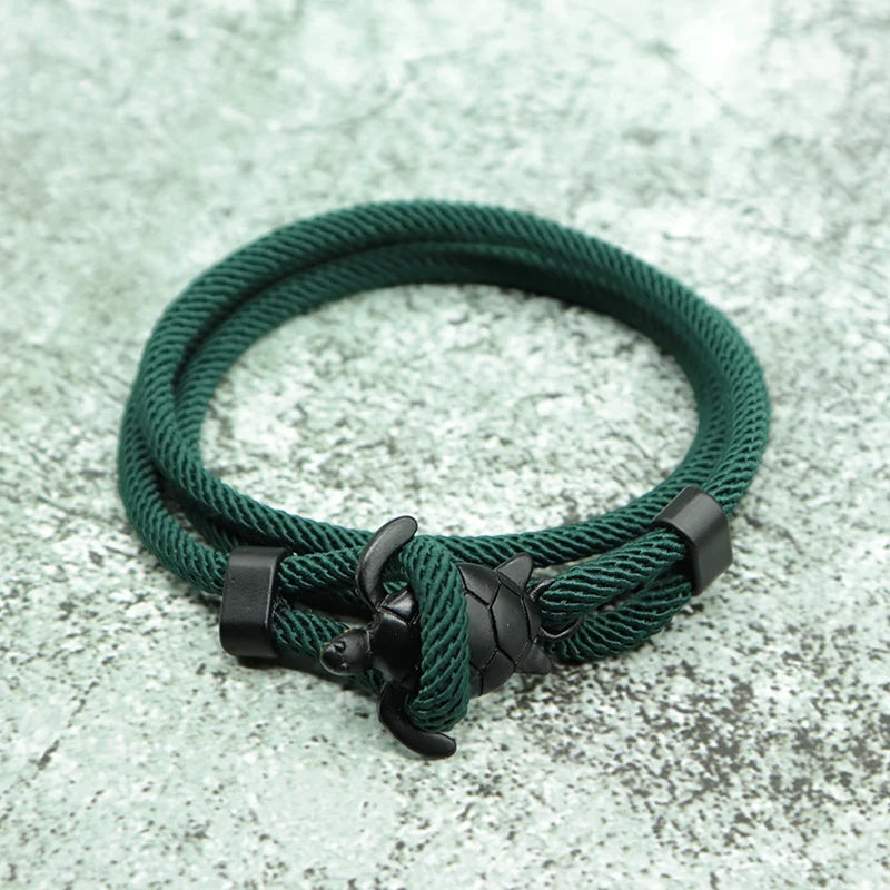 Turtle Armband | Verstelbare Touwarmband voor Mannen