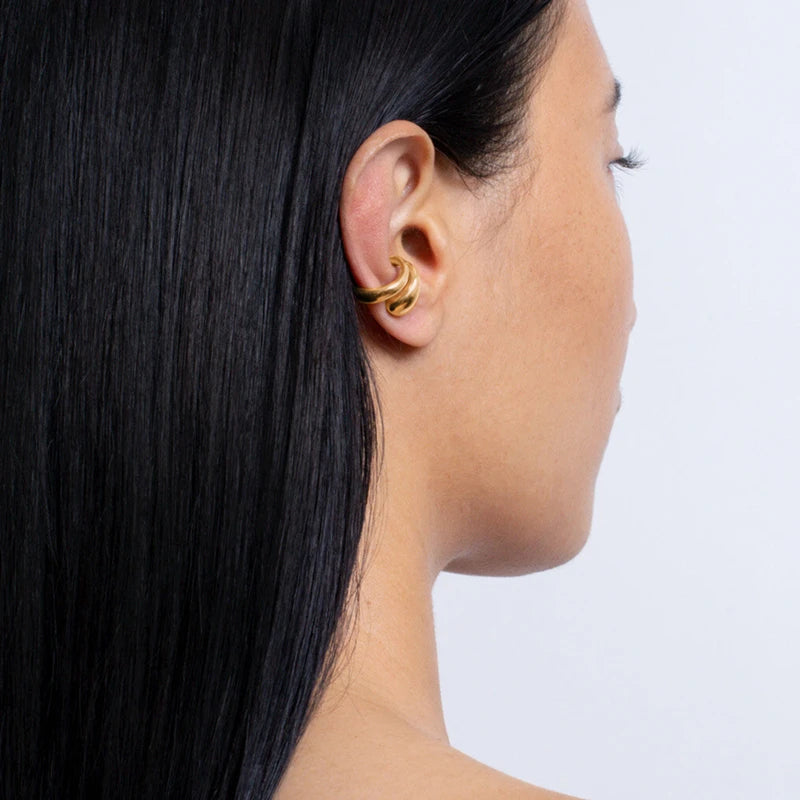 Earcuff | Goud/Zilver oorbellen