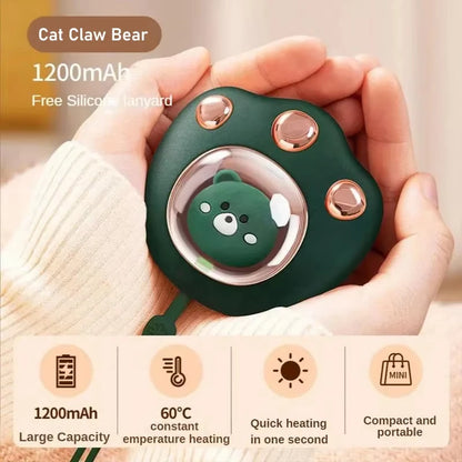 Purrfect Warmte | Mini USB Handwarmer in Schattige Kattenpootvorm