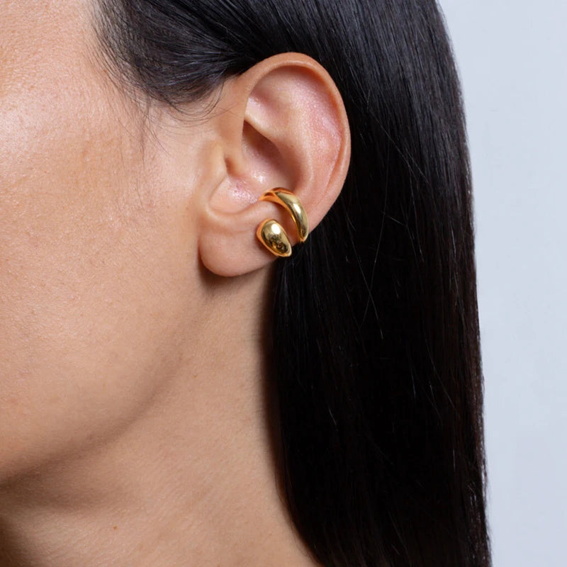 Earcuff | Goud/Zilver oorbellen