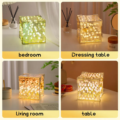 DIY Tulpen Nachtlamp LED | 2-in-1 Magische Cube Tafel- en Spiegelverlichting