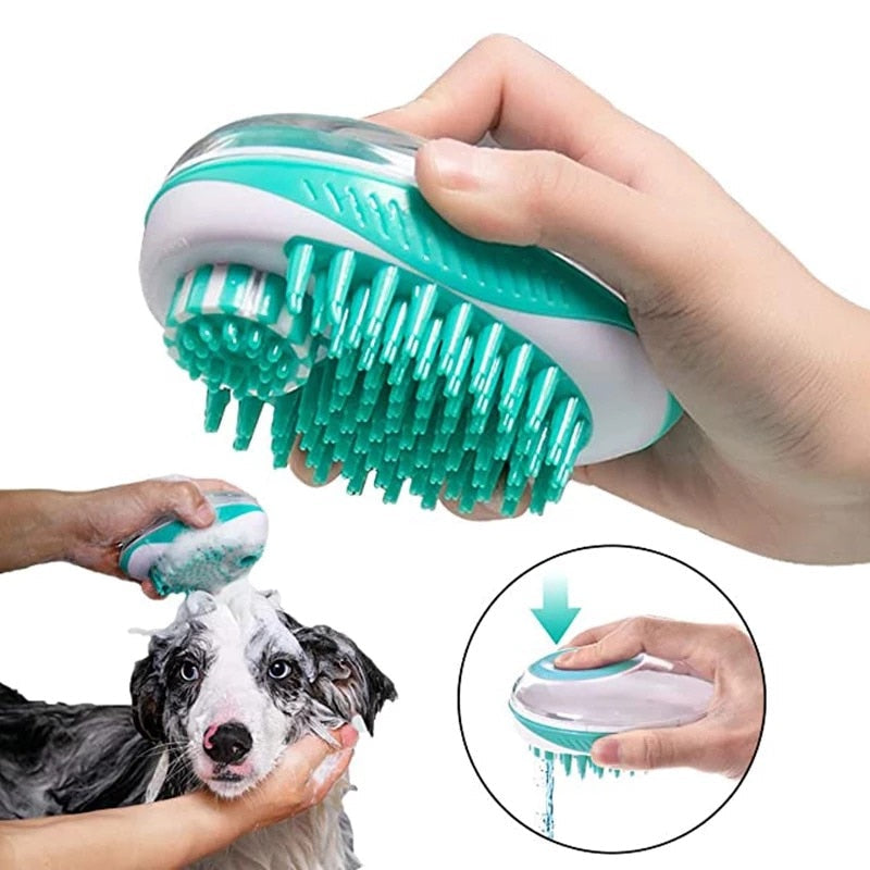 2-in-1 Dierenbadborstel en Massagkam | Ultieme SPA Borstel voor Honden en Katten