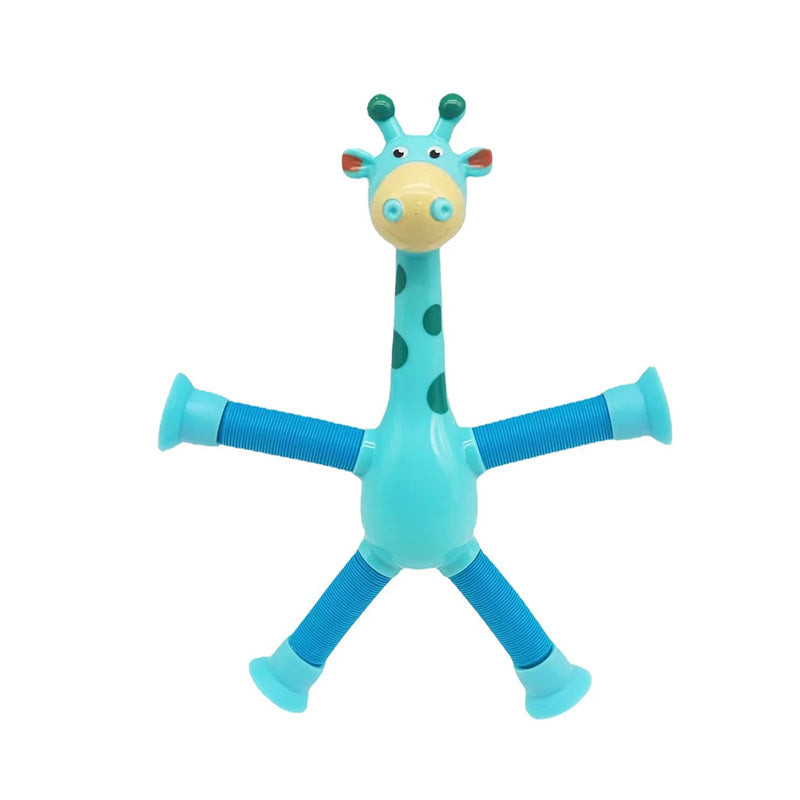 Flexibele Giraffe Speelgoed met Telescopische Zuignap - Perfect voor Kinderen!