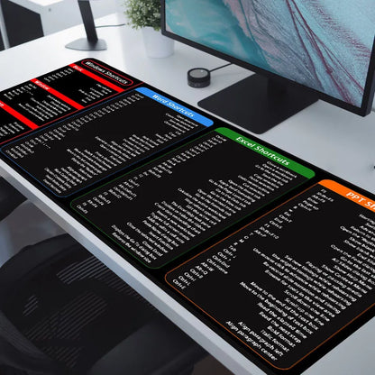 Excel Shortcuts Gaming Desk Mat - Verbeter Je Werk en Game-Setup