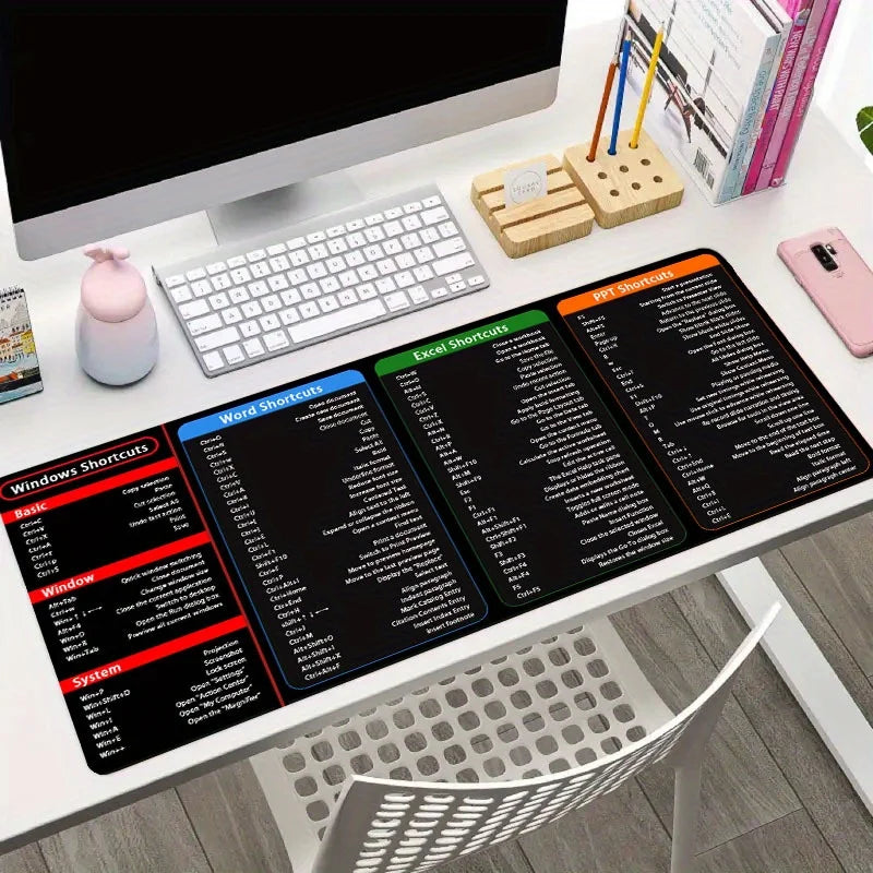 Excel Shortcuts Gaming Desk Mat - Verbeter Je Werk en Game-Setup