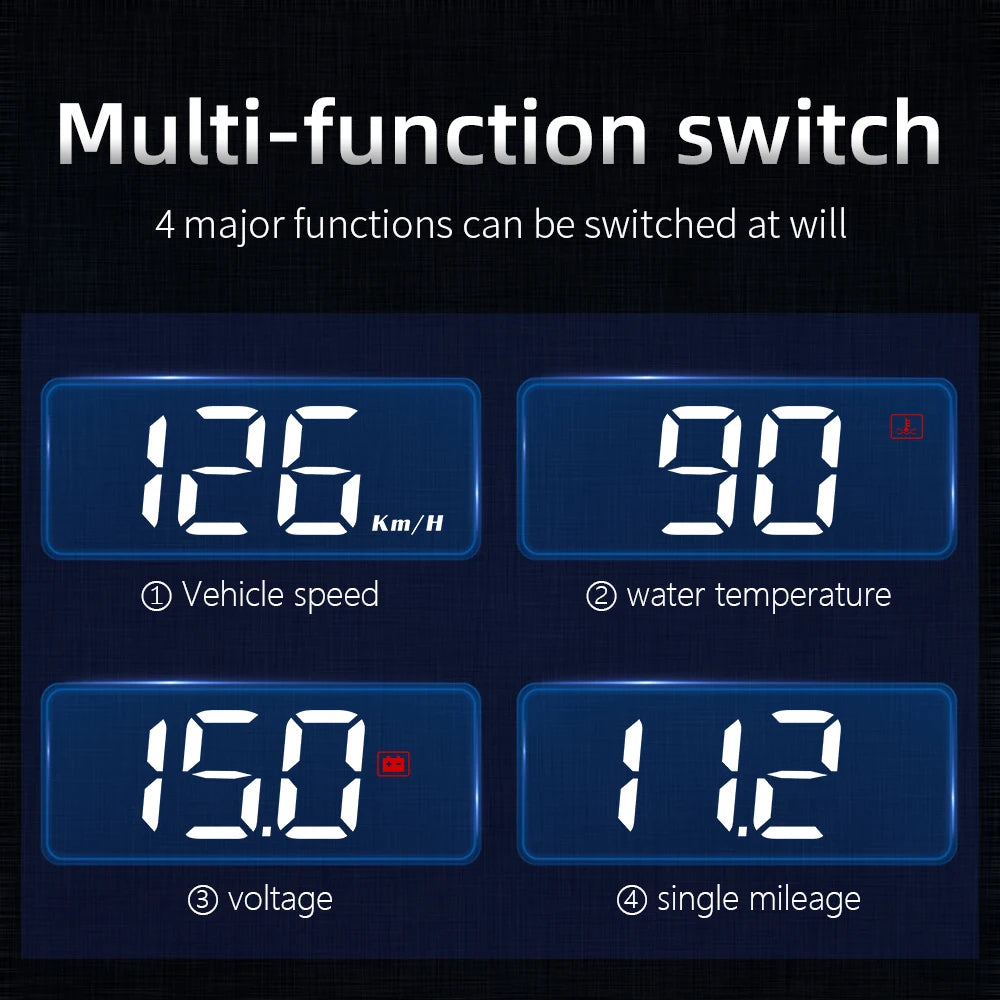 Auto HUD Camera | Head-Up Display met Navigatie en Veiligheid voor Jouw Auto