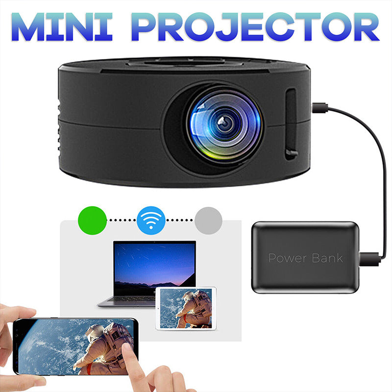 Draagbare MiniProjector Zwart – Magisch Filmplezier Overal