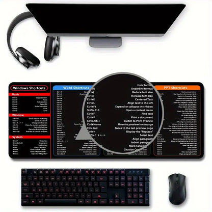 Excel Shortcuts Gaming Desk Mat - Verbeter Je Werk en Game-Setup