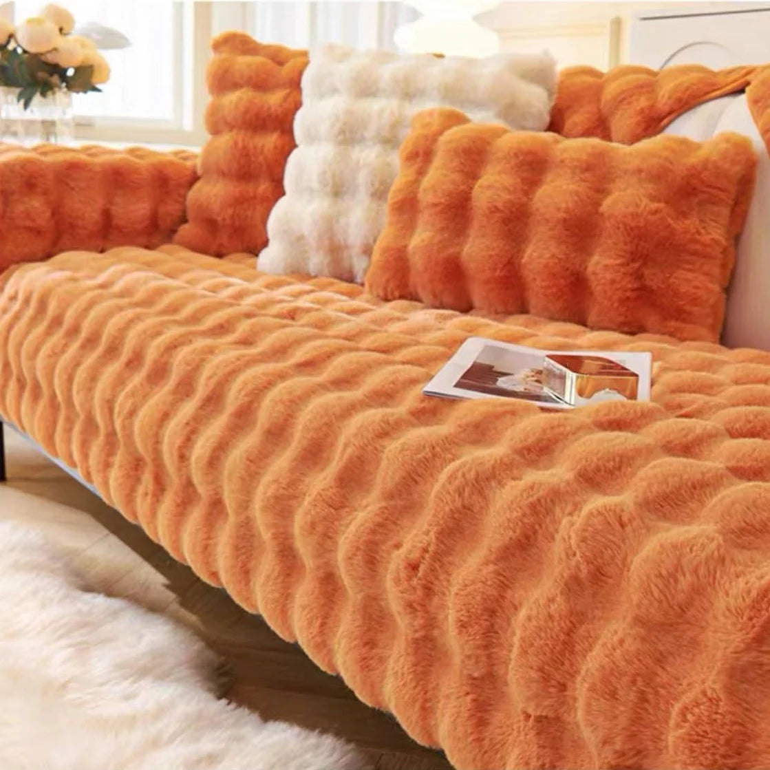 Luxueuze Plush Sofa Cover - Stijlvolle Bescherming en Comfort!