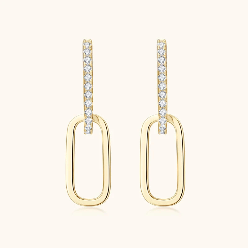 Paperclip Hoop Oorbellen voor een Modern Accent