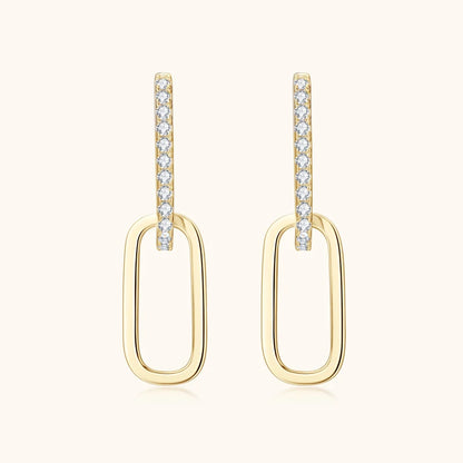 Paperclip Hoop Oorbellen voor een Modern Accent