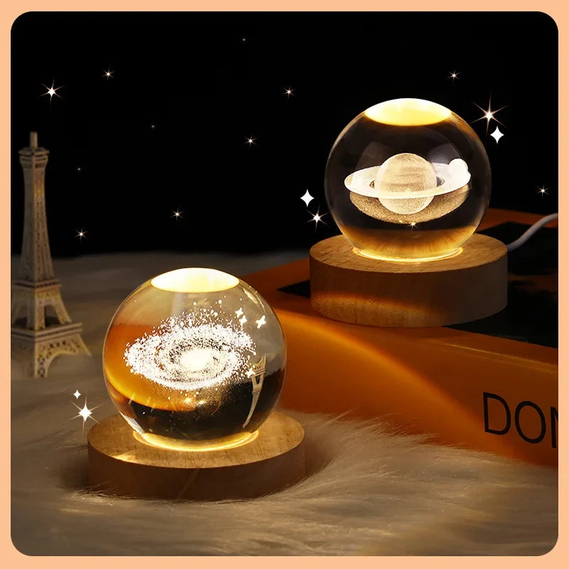 Magische Glowing Galaxy Crystal Lamp voor Betoverende Verlichting en Sfeer