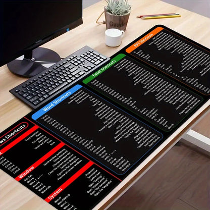 Excel Shortcuts Gaming Desk Mat - Verbeter Je Werk en Game-Setup