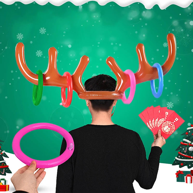 Kerst Reindeer Hoed Ring Werp Spel - Gezellige Activiteit voor het Gezin!