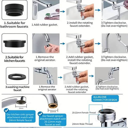 Flexibel Draaikraan Opzetstuk voor Gemakkelijk en Efficiënt Watergebruik